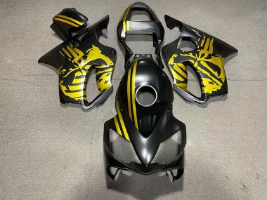 Teschio Nero Opaco & Oro 01-03 Honda CBR600 F4i Carene Moto