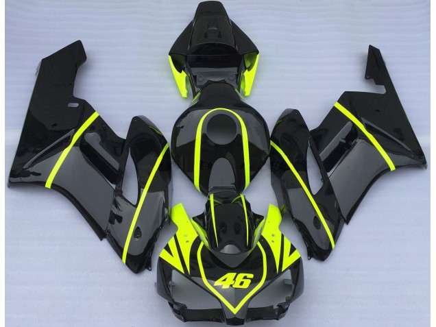 Tout Noir Et Haute Visibilité 46 04-05 Honda CBR1000RR Carene Moto Tout Noir Et Haute Visibilité 46 04-05 Honda CBR1000RR Carene Moto