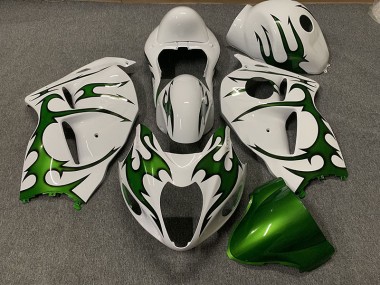 Verde & Bianco 97-07 Suzuki GSXR 1300 Carene Moto