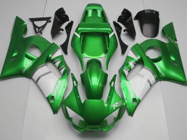Verde & Bianco 98-02 Yamaha R6 Carene Moto