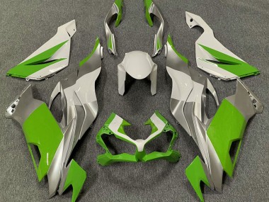 Verde Bianco & Argento 19-23 Kawasaki ZX6R Carene Moto