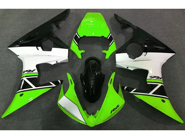 Verde Bianco & Nero 03-04 Yamaha R6 Carene Moto Verde Bianco & Nero 03-04 Yamaha R6 Carene Moto