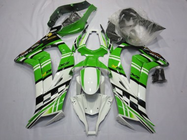Verde Bianco Nero 11-15 Kawasaki ZX10R Carene Moto