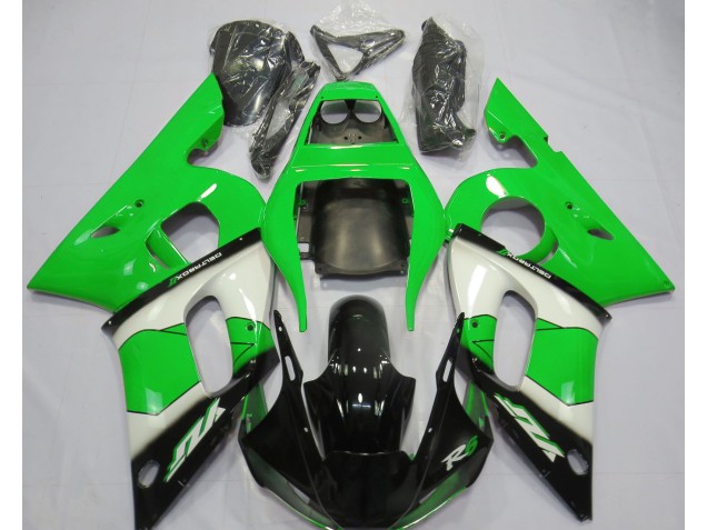 Verde Bianco & Nero 98-02 Yamaha R6 Carene Moto Verde Bianco & Nero 98-02 Yamaha R6 Carene Moto