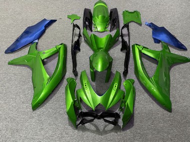 Verde & Blu 08-10 Suzuki GSXR 600-750 Carene Moto