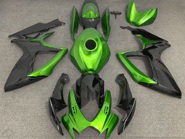 Verde Chiaro & Nero 06-07 Suzuki GSXR 600-750 Carene Moto
