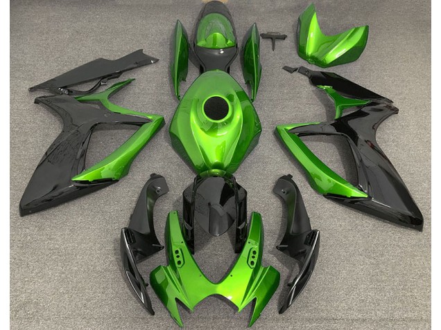 Verde Chiaro & Nero 06-07 Suzuki GSXR 600-750 Carene Moto Verde Chiaro & Nero 06-07 Suzuki GSXR 600-750 Carene Moto