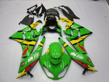 Verde Giallo 09-12 Kawasaki ZX6R Carene Moto