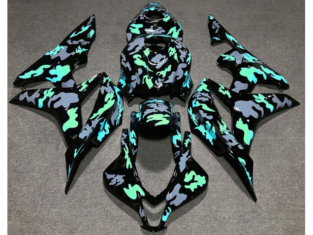 Verde & Grigio Mimetico 07-08 Honda CBR600RR Carene Moto Verde & Grigio Mimetico 07-08 Honda CBR600RR Carene Moto
