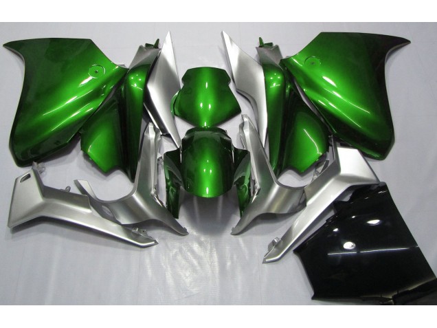 Verde Intenso & Argento 10-13 Honda VFR1200 Carene Moto Verde Intenso & Argento 10-13 Honda VFR1200 Carene Moto