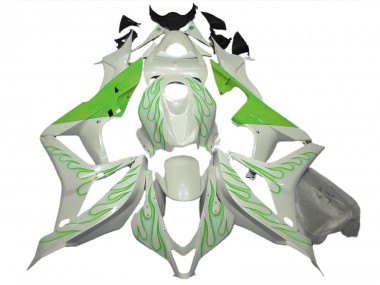 Verde Lime Fiamma Su Bianco 07-08 Honda CBR600RR Carene Moto