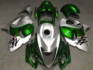 Verde Lucido & Argento 08-20 Suzuki GSXR 1300 Carene Moto