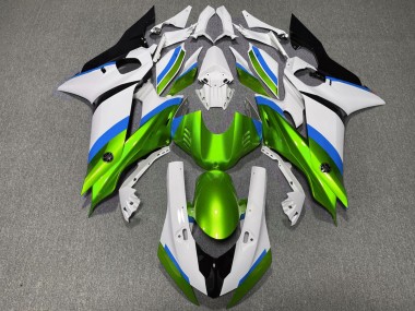 Verde Lucido & Azzurro 17-21 Yamaha R6 Carene Moto