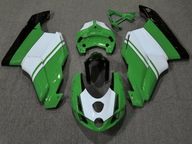 Verde Lucido & Bianco 03-04 Ducati 749 999 Carene Moto