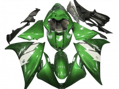 Verde Lucido & Bianco 12-14 Yamaha R1 Carene Moto