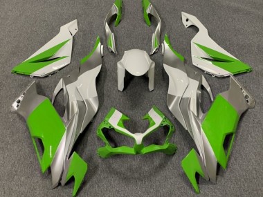 Verde Lucido Bianco & Argento 19-23 Kawasaki ZX6R Carene Moto