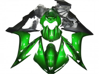 Verde Lucido & Nero 04-06 Yamaha R1 Carene Moto