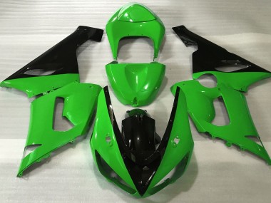 Verde Lucido & Nero 05-06 Kawasaki ZX6R Carene Moto