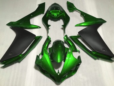 Verde Lucido & Nero 07-08 Yamaha R1 Carene Moto