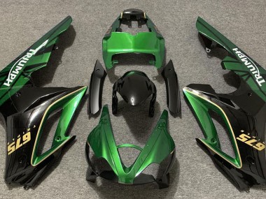 Verde Lucido & Nero 09-12 Triumph Daytona 675 Carene Moto