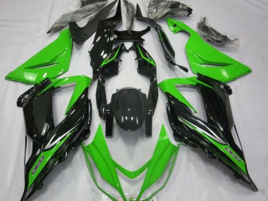 Verde & Nero 13-18 Kawasaki ZX6R Carene Moto