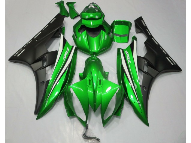Verde Nero & Bianco 06-07 Yamaha R6 Carene Moto Verde Nero & Bianco 06-07 Yamaha R6 Carene Moto