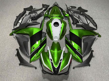 Verde Nero & Bianco 15-18 Yamaha R3 Carene Moto