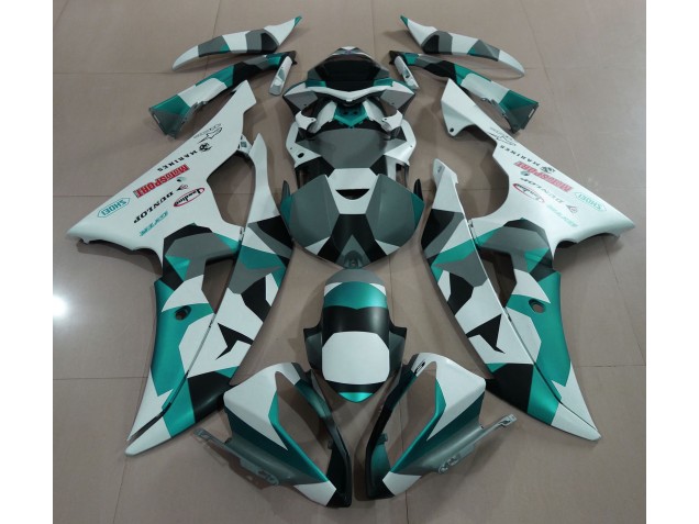 Verde Neve Schiuma Marina Camo 08-16 Yamaha R6 Carene Moto Verde Neve Schiuma Marina Camo 08-16 Yamaha R6 Carene Moto