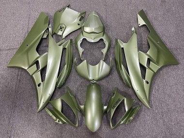 Verde Opaco 06-07 Yamaha R6 Carene Moto