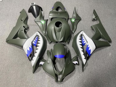 Verde Opaco & Blu Squalo 07-08 Honda CBR600RR Carene Moto