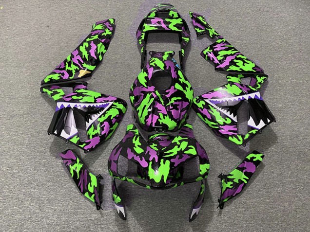 Verde & Rosa Camo 03-04 Honda CBR600RR Carene Moto