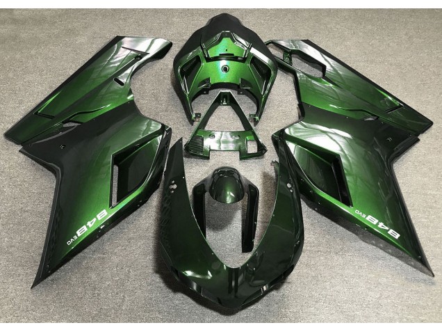 Verde Scuro 07-14 Ducati 848 1098 1198 Carene Moto Verde Scuro 07-14 Ducati 848 1098 1198 Carene Moto