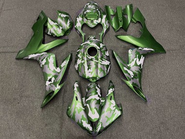 Verde Scuro Mimetico 04-06 Yamaha R1 Carene Moto