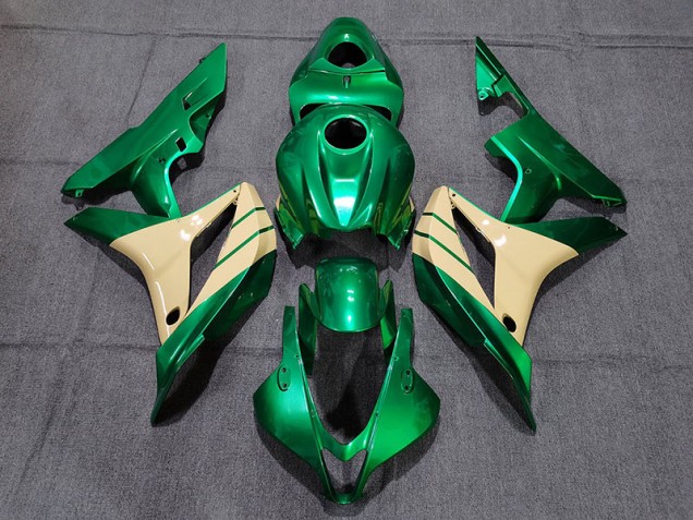 Verde Smeraldo & Marrone Chiaro 07-08 Honda CBR600RR Carene Moto Verde Smeraldo & Marrone Chiaro 07-08 Honda CBR600RR Carene Moto