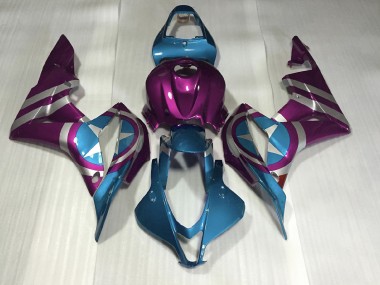 Viola & Azzurro Capitan America 07-08 Honda CBR600RR Carene Moto