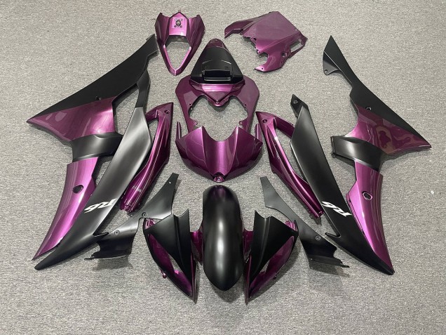 Viola Chiaro & Nero Opaco 08-16 Yamaha R6 Carene Moto Viola Chiaro & Nero Opaco 08-16 Yamaha R6 Carene Moto