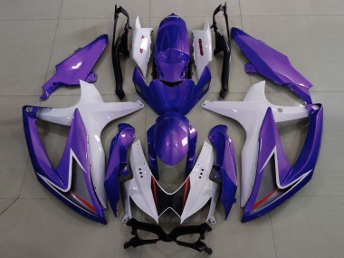 Viola Lucido & Bianco 08-10 Suzuki GSXR 600-750 Carene Moto
