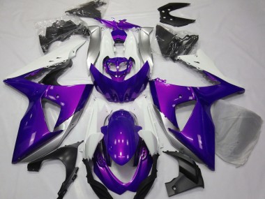 Viola Lucido & Bianco 09-16 Suzuki GSXR 1000 Carene Moto