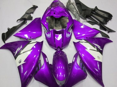 Viola Lucido & Bianco 12-14 Yamaha R1 Carene Moto