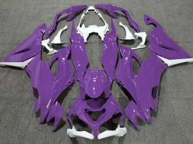 Viola Lucido & Bianco 19-23 Kawasaki ZX6R Carene Moto