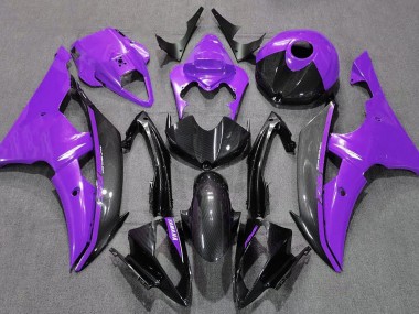 Viola Lucido & Fibra Di Carbonio 08-16 Yamaha R6 Carene Moto