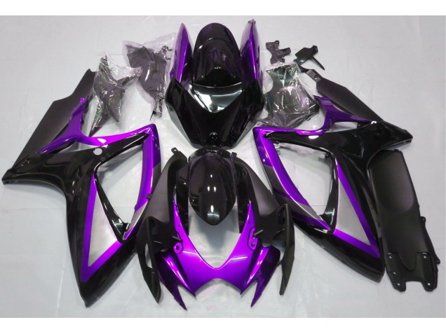 Viola Lucido & Nero 06-07 Suzuki GSXR 600-750 Carene Moto Viola Lucido & Nero 06-07 Suzuki GSXR 600-750 Carene Moto