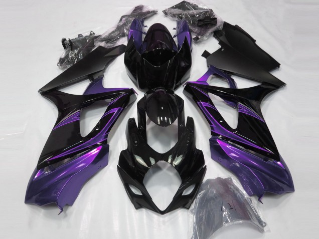 Viola Mood & Nero Lucido 07-08 Suzuki GSXR 1000 Carene Moto