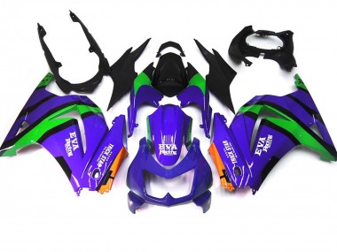 Viola Verde & Nero 08-12 Kawasaki Ninja 250 Carene Moto