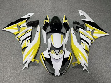 Zag Giallo Bianco & Nero 09-12 Kawasaki ZX6R Carene Moto